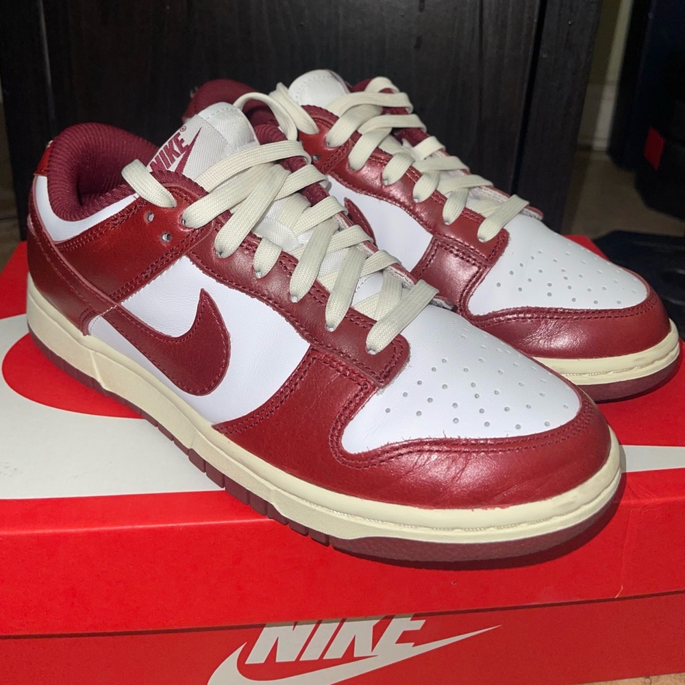 Nike Dunk Low, size 7.5 women, color vintage red